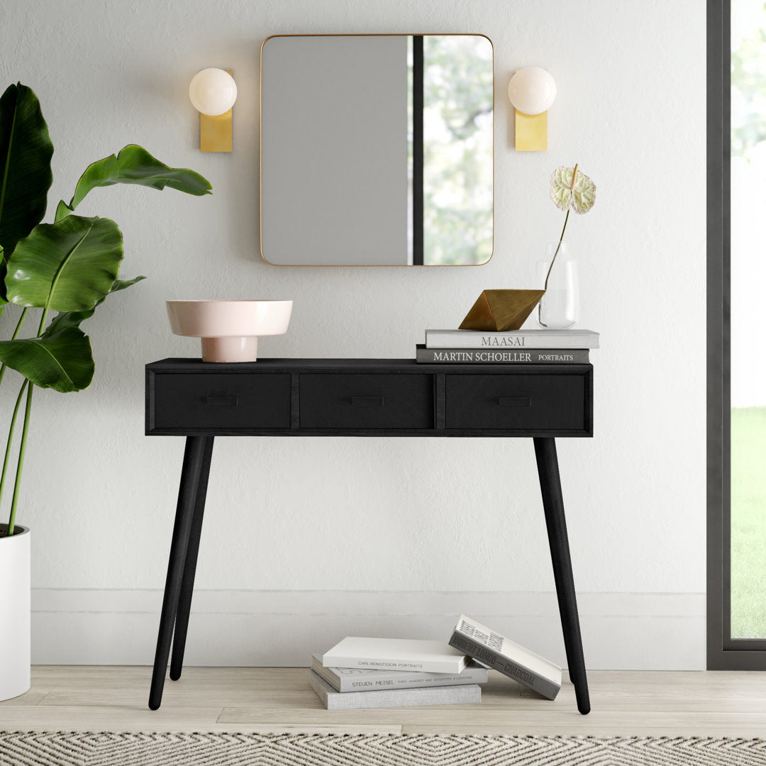 Brycon 41.8" Console Table George Oliver Color: Black