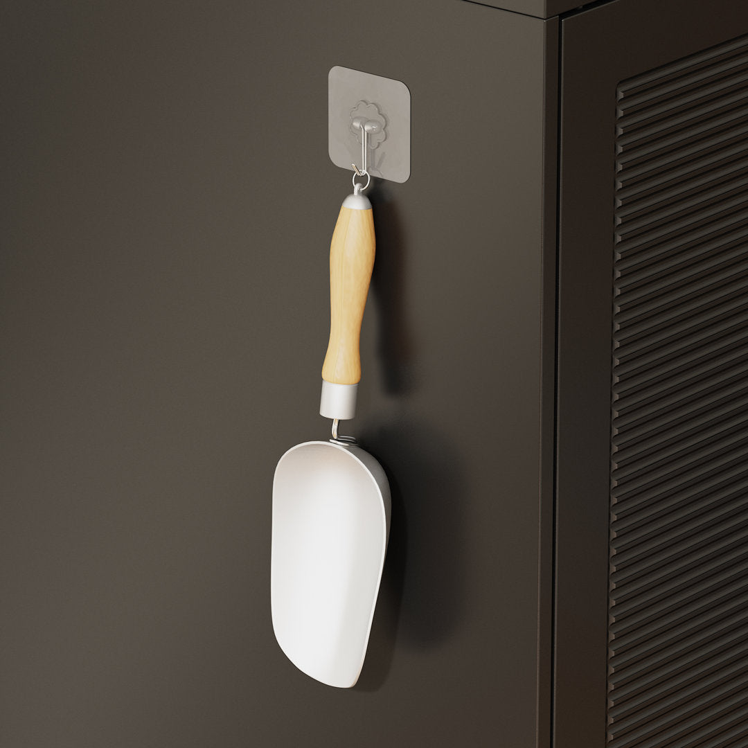 Black Three Door Cat Litter Box Enclosure With 4 Shelves Tucker Murphy Pet™ Color: Black