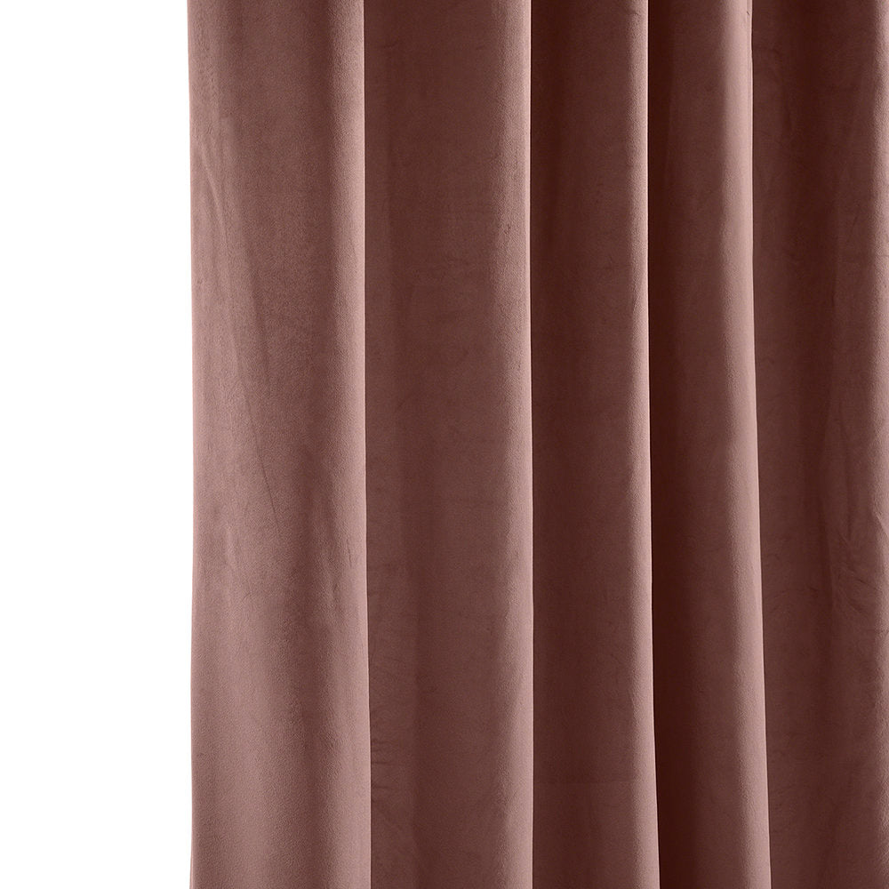 Matra Plush Velvet Curtains for Bedroom - Room Darkening Curtains for Living Room Window Single Panel AllModern Curtain Color: Wild Rose Size per Panel: 100" W x 84" L