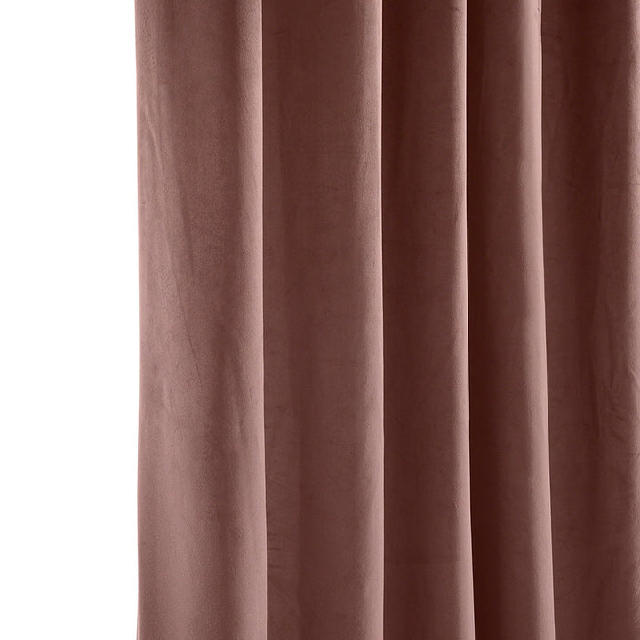 Matra Plush Velvet Curtains for Bedroom - Room Darkening Curtains for Living Room Window Single Panel AllModern Curtain Color: Wild Rose Size per Panel: 100" W x 84" L