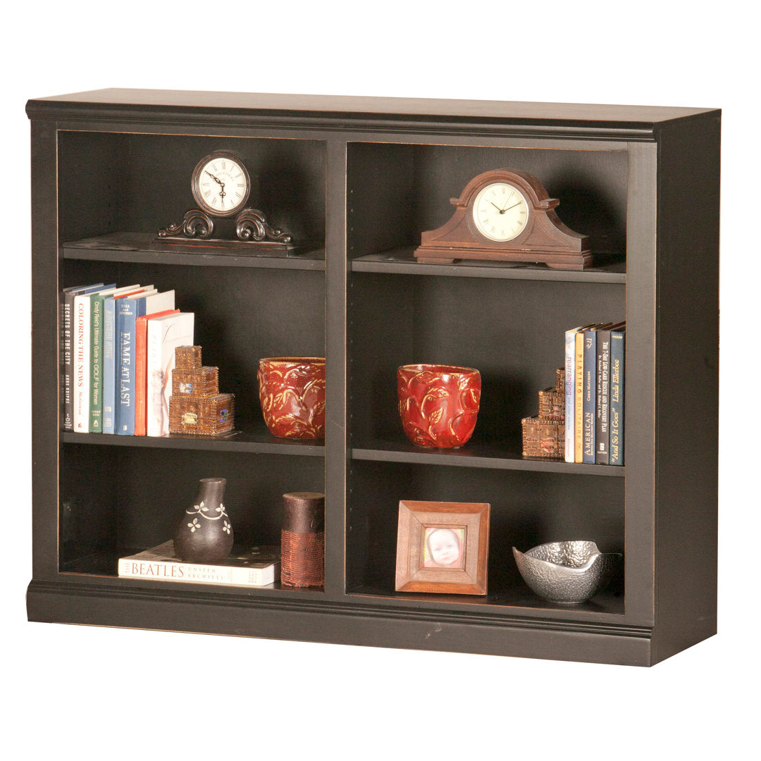 Coastal Double Wide Standard Bookcase Eagle Furniture Manufacturing Size: 48" H x 45" W x 13.75" D Door Type: None, Finish: European Ivory
