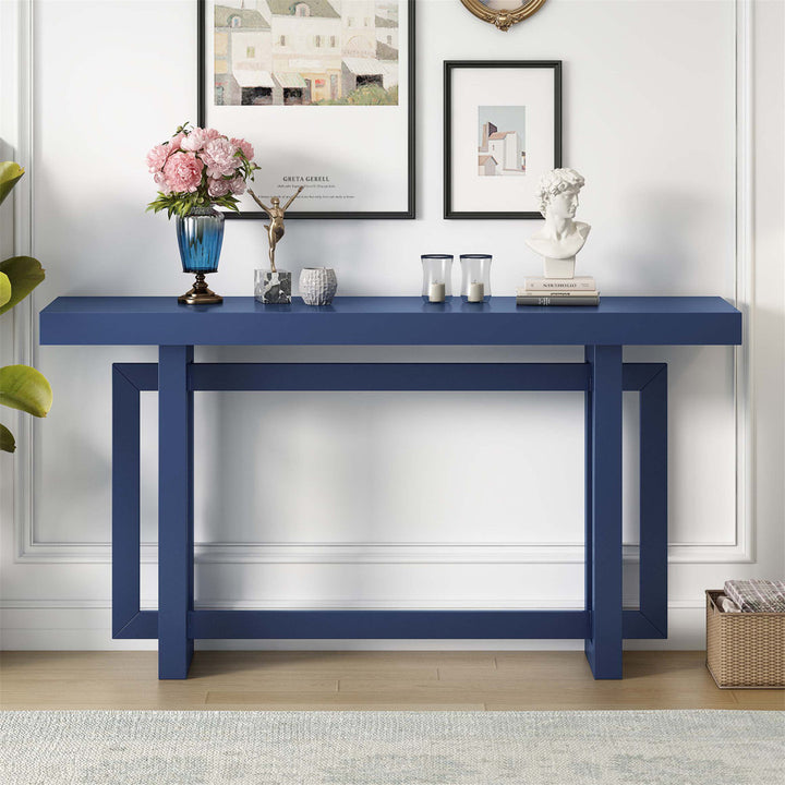 Thedrick 59" Extra Long Entryway Table Console Table 17 Stories Color: Blue