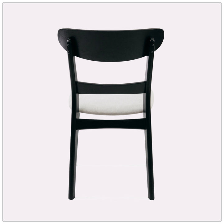 Cambrielle Upholstered Side Chair (Set of 2) Wade Logan® Frame Color: Black, Upholstery Color: Light Beige