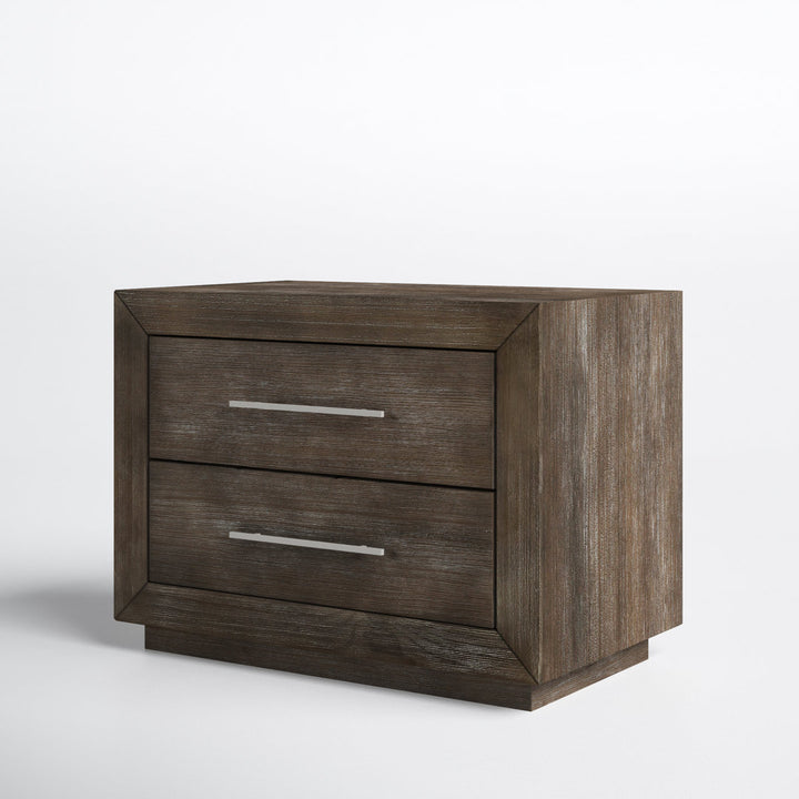 Brooks 2 - Drawer Solid Wood Nightstand in Brown Joss & Main