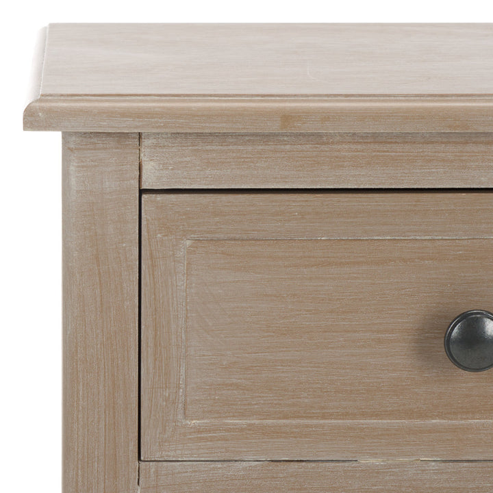Santa Cruz End Table with Storage Breakwater Bay Color: White Washed