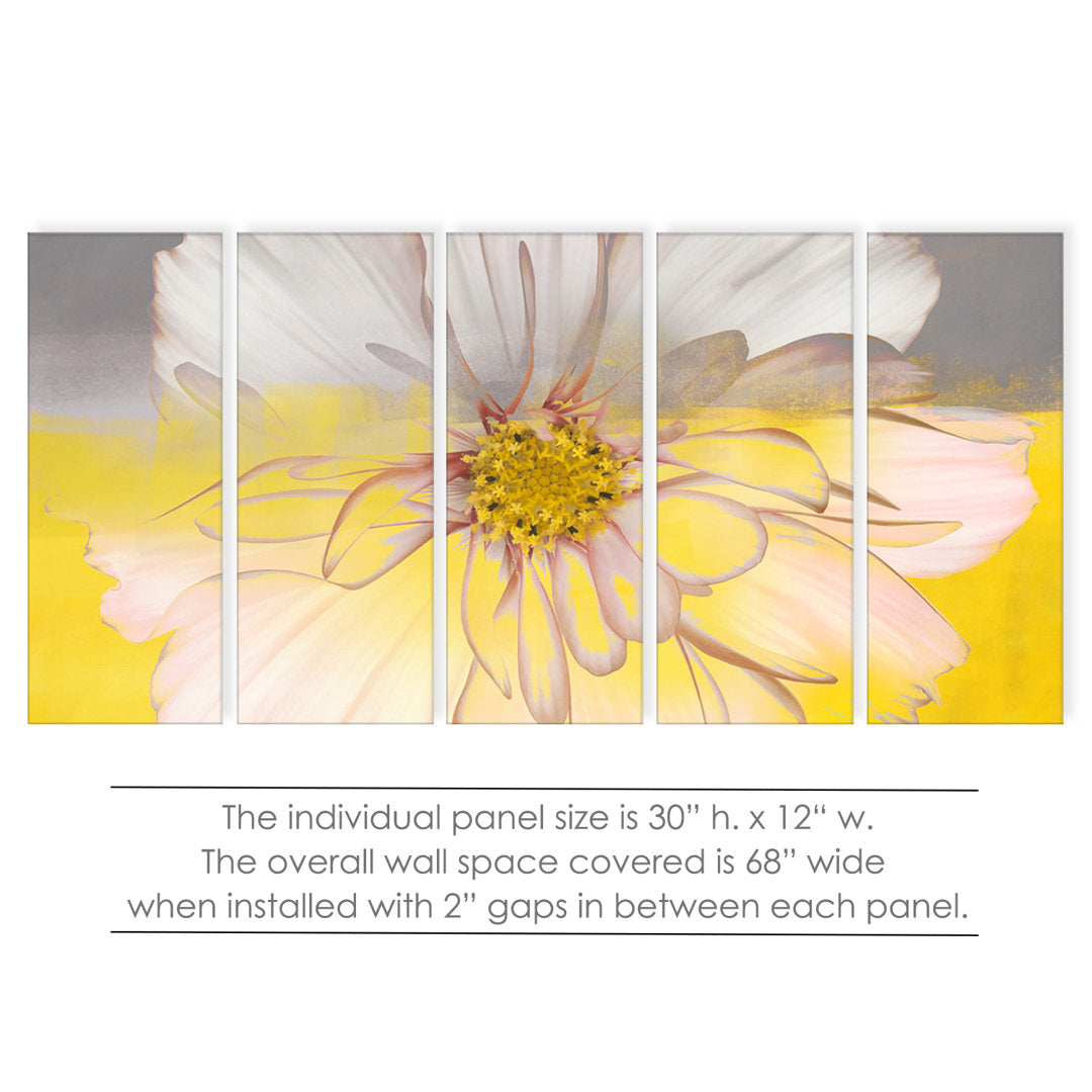 Painted Petals XXXIV by Tristan Scott - 5 Piece Wrapped Canvas Graphic Art Print Wade Logan®