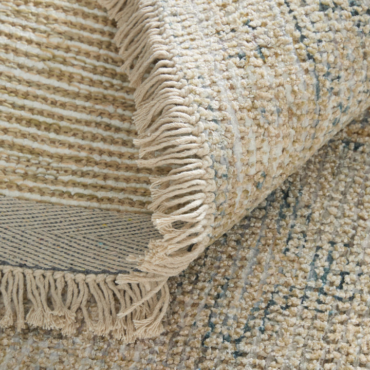 Alberdine Transitional Medallion Handmade Sand Rug Lark Manor™ Rug Size: Rectangle 9' x 12'