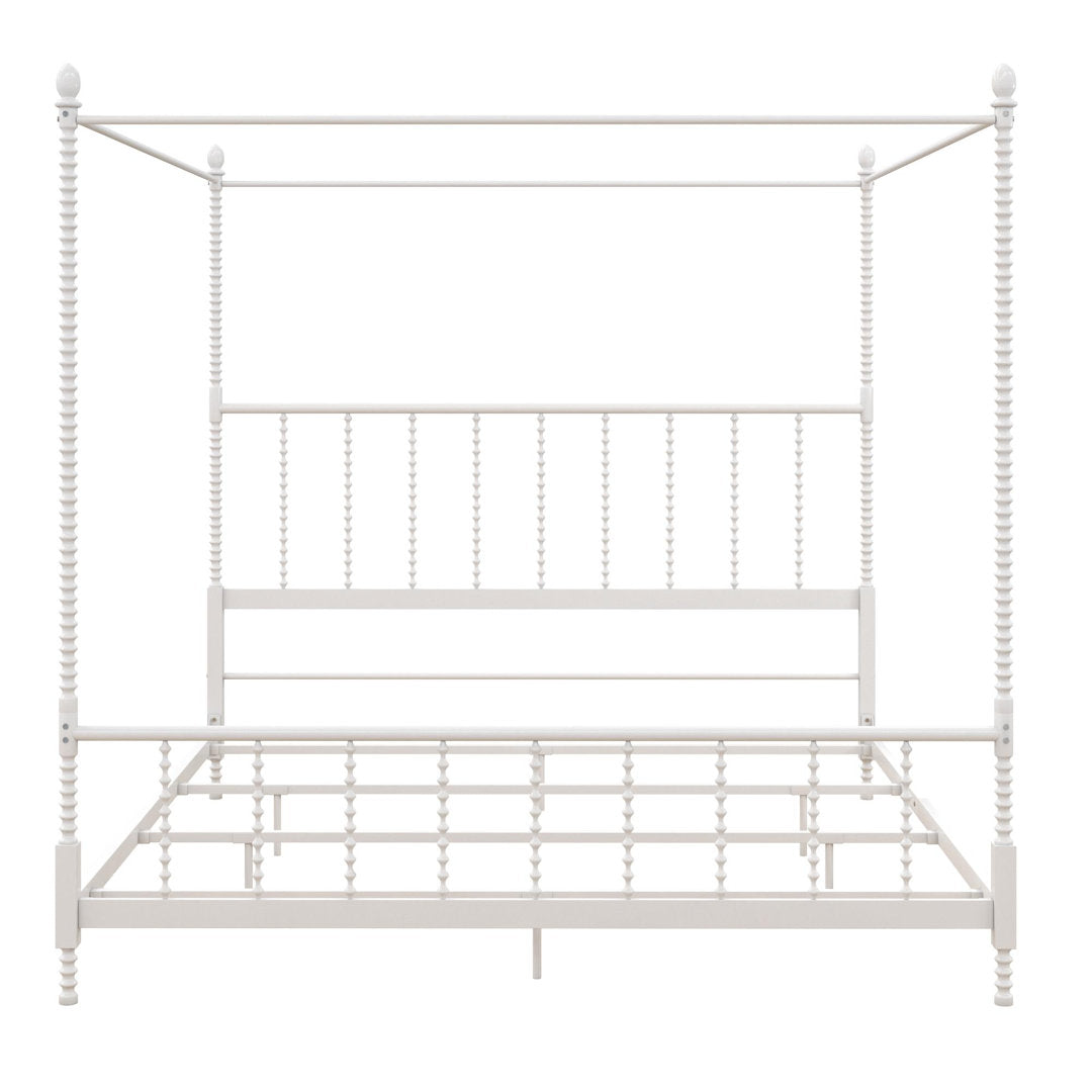 Frankie Low Profile Canopy Bed Kelly Clarkson Home Color: White Size: King