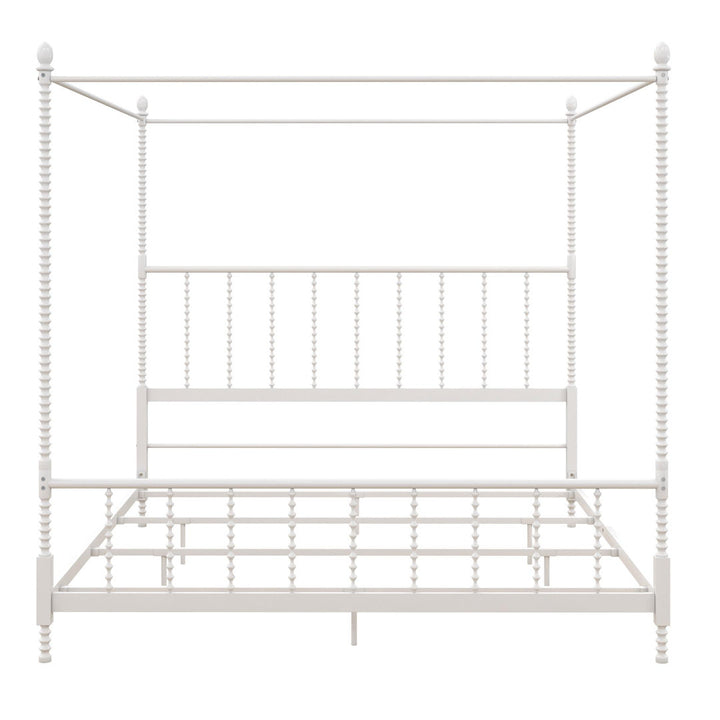 Frankie Low Profile Canopy Bed Kelly Clarkson Home Color: White Size: King