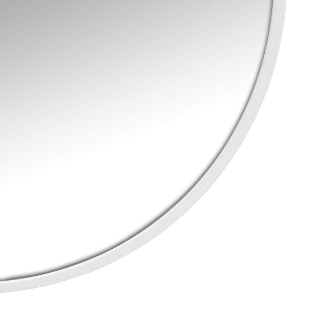 Kira Arched Mirror Glass Warehouse Size: 40'' X 60'' Finish: White