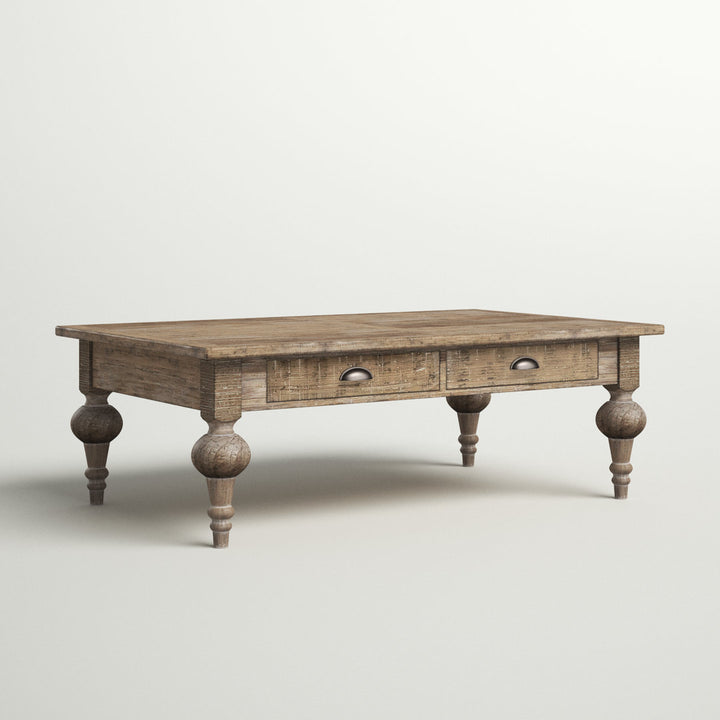 Clintwood Solid Wood 4 Legs Coffee Table Three Posts™