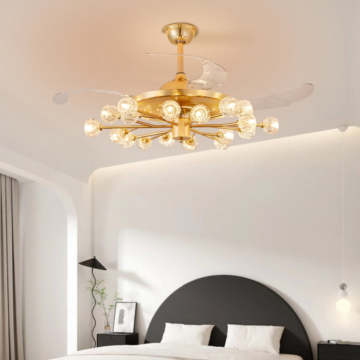 Averygrace Ceiling Fan with 18 Light Kit Mercer41 Size: 40.94"