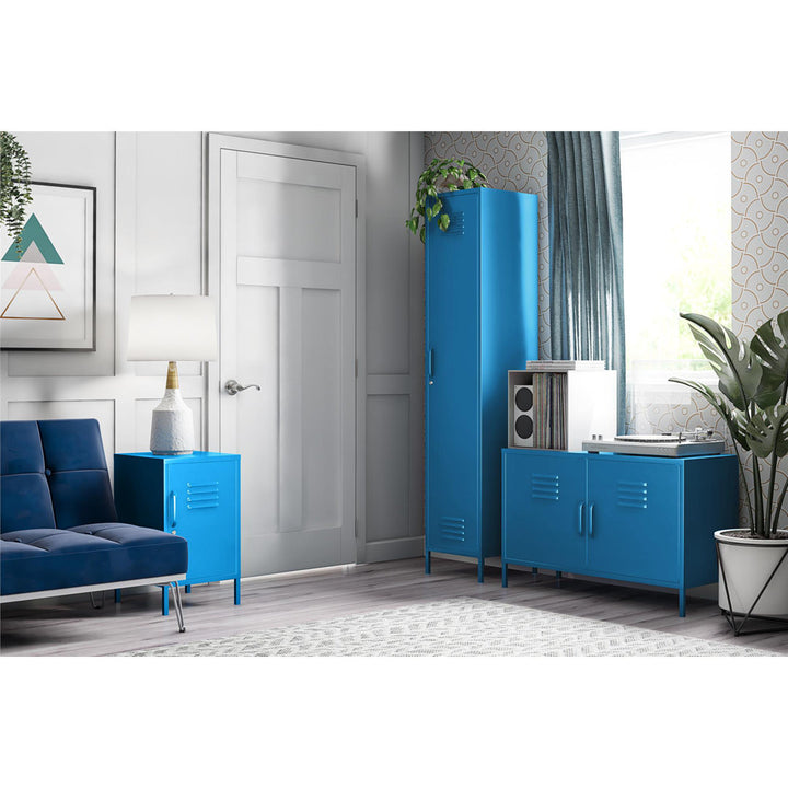 Cache 2 - Door Metal Accent Cabinet Novogratz Color: Bright Blue