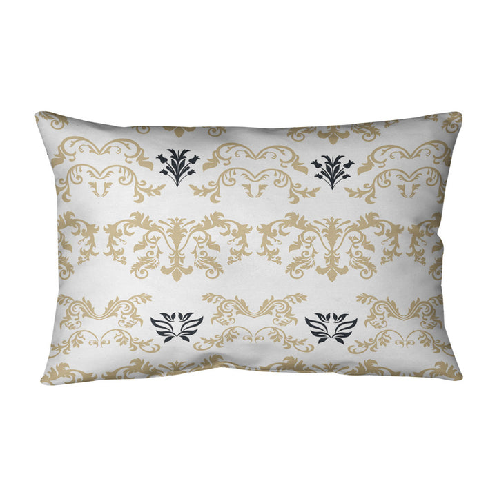 New Orleans Football Baroque Rectangular Pillow Cover & Insert ArtVerse Color: White/Brown/Black