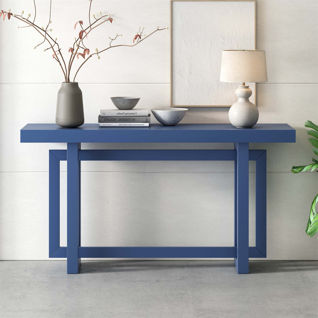 Thedrick 59" Extra Long Entryway Table Console Table 17 Stories Color: Blue