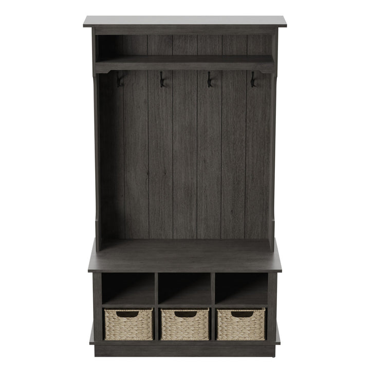 Bridget Hall Tree with Open Storage Sand & Stable™ Color: Weathered Gray