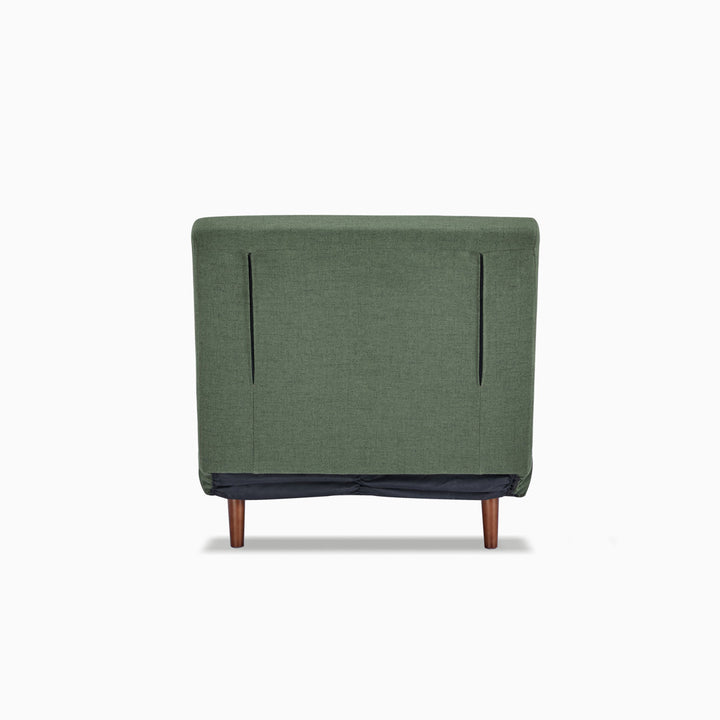 Jacquelyn 30.31" Wide Convertible Chair Mercury Row® Teen Leg Color: Coffee Fabric: Olive Green Polyester Blend