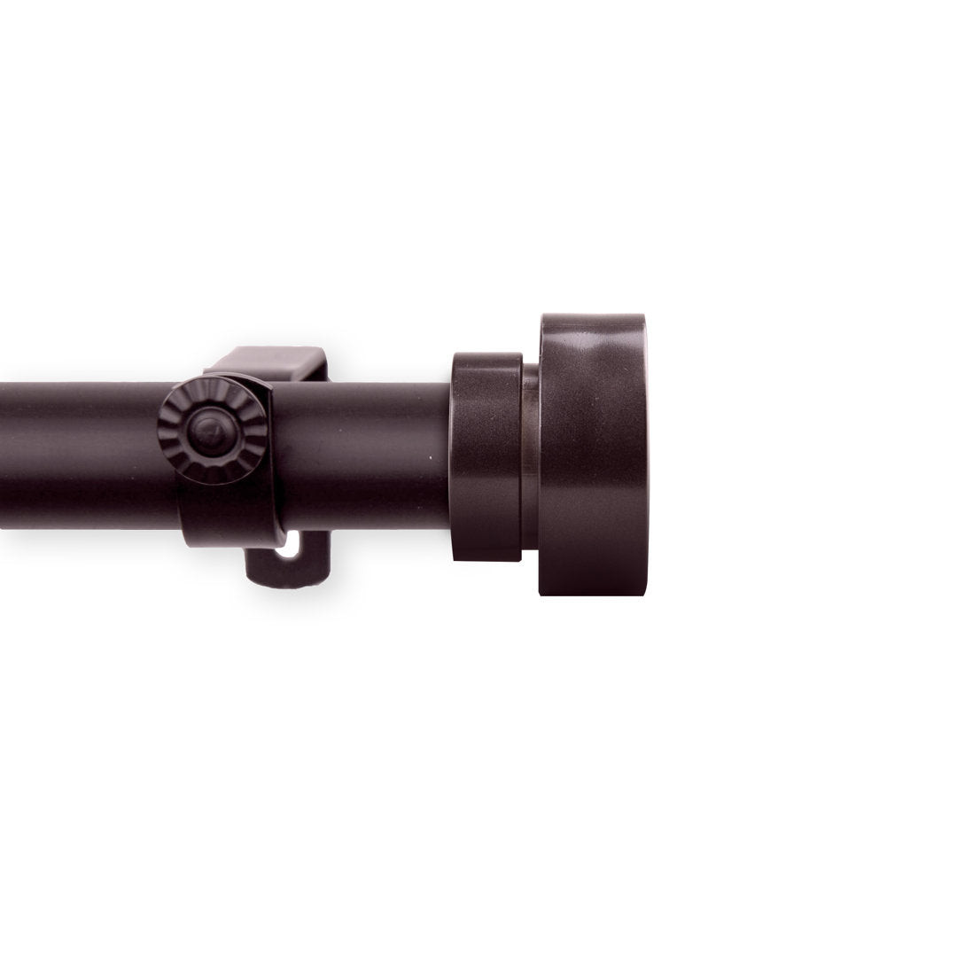 New Hartford Adjustable 1" Single Curtain Rod Greyleigh™ Size: 66" – 120" Finish: Mahogany