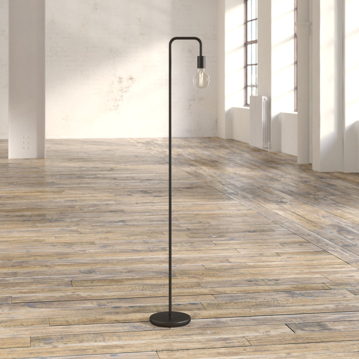 Kazutaka 70" Arched Floor Lamp 17 Stories Base Finish: Black