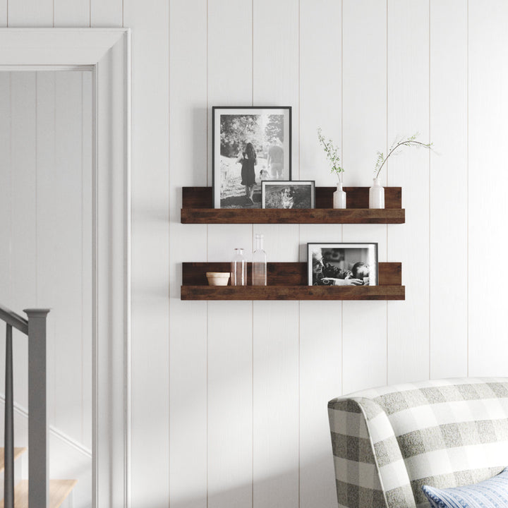 Dominique Alder Solid Wood Floating Shelf (Set of 2) Birch Lane™
