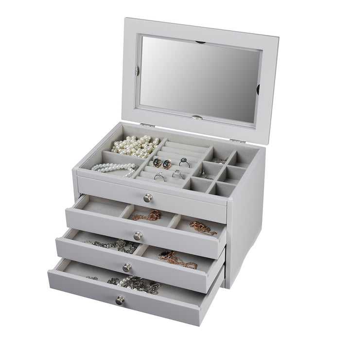 Elegant Jewelry Box Charlton Home® Finish: Gray