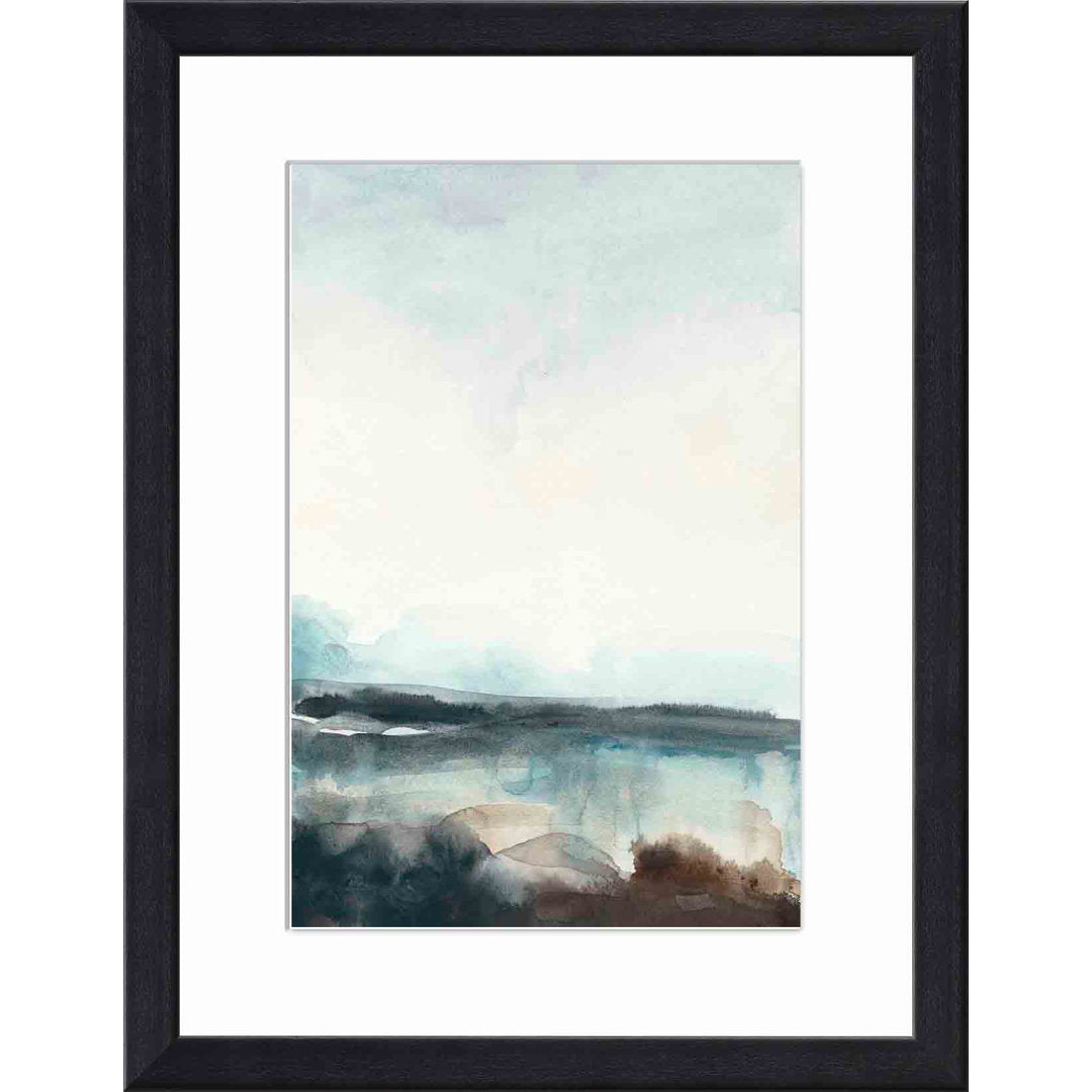 Horizon Flow I by June Erica Vess - Picture Frame Painting Wade Logan® Frame Color: Espresso Size: 24"H x 36"W