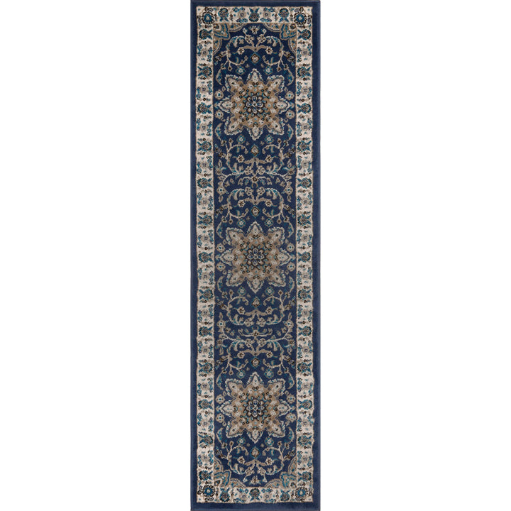 Mountview Oriental Area Rug in Navy/Ivory/Beige Andover Mills™ Rug Size: Runner 1'9" x 7'2"