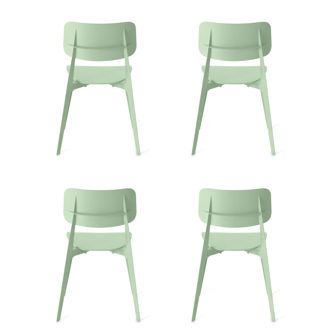 Stellar Stacking Side Chair (Set of 4) TOOU Color: Mint Green