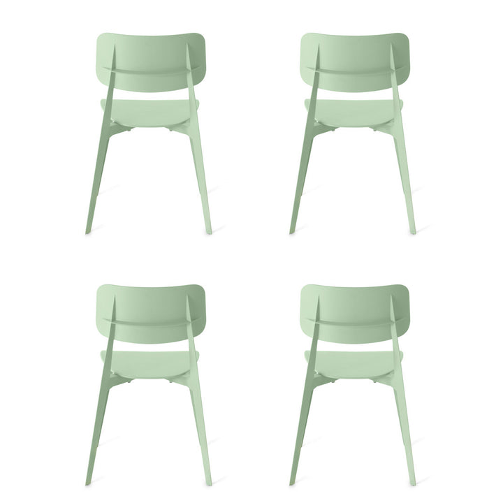 Stellar Stacking Side Chair (Set of 4) TOOU Color: Mint Green