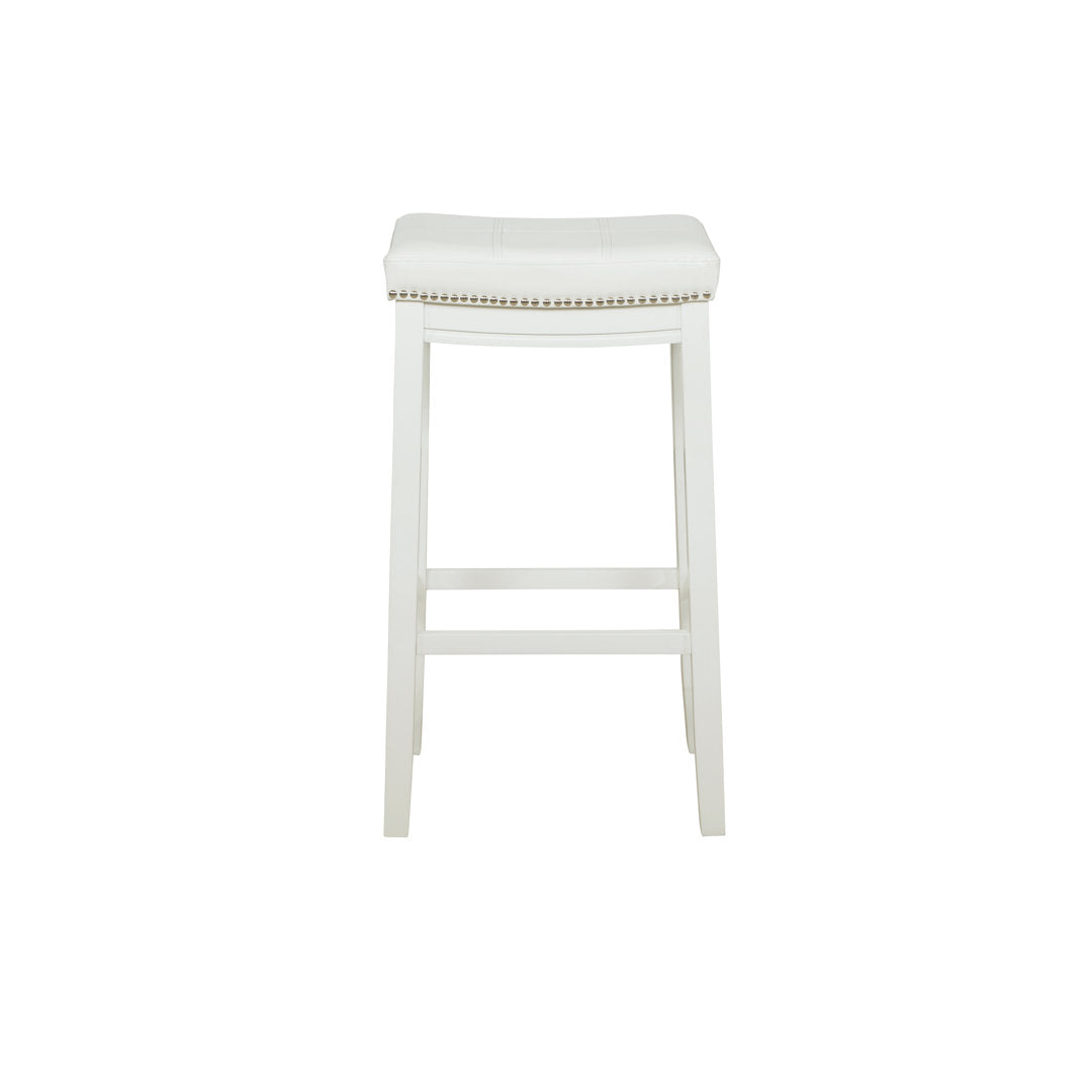 Arlyce Counter & Bar Solid Wood Backless Stool with Upholstered Seat Lark Manor™ Seat Height: Bar Stool (32.25" Seat Height)