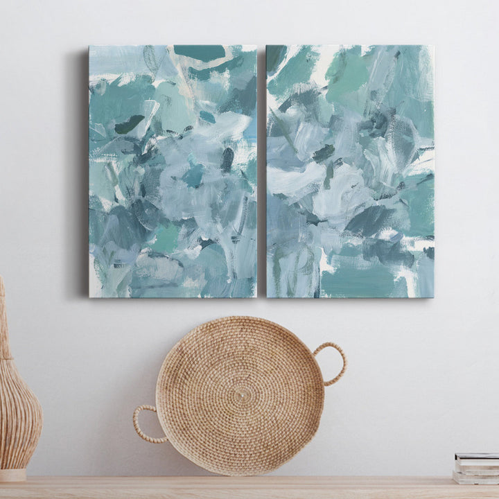 Soft Teal I Premium Gallery Wrapped Canvas - Ready To Hang Orren Ellis Size: 27" H x 32" W x 1" D
