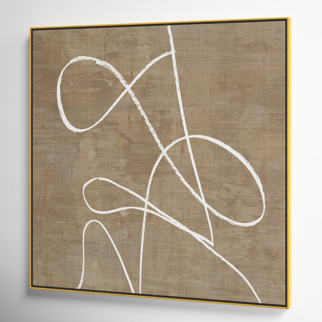 Swooping Lines - Floater Frame Painting on Canvas Joss & Main Size: 46.5" H x 46.5" W x 2" D Format: Gold