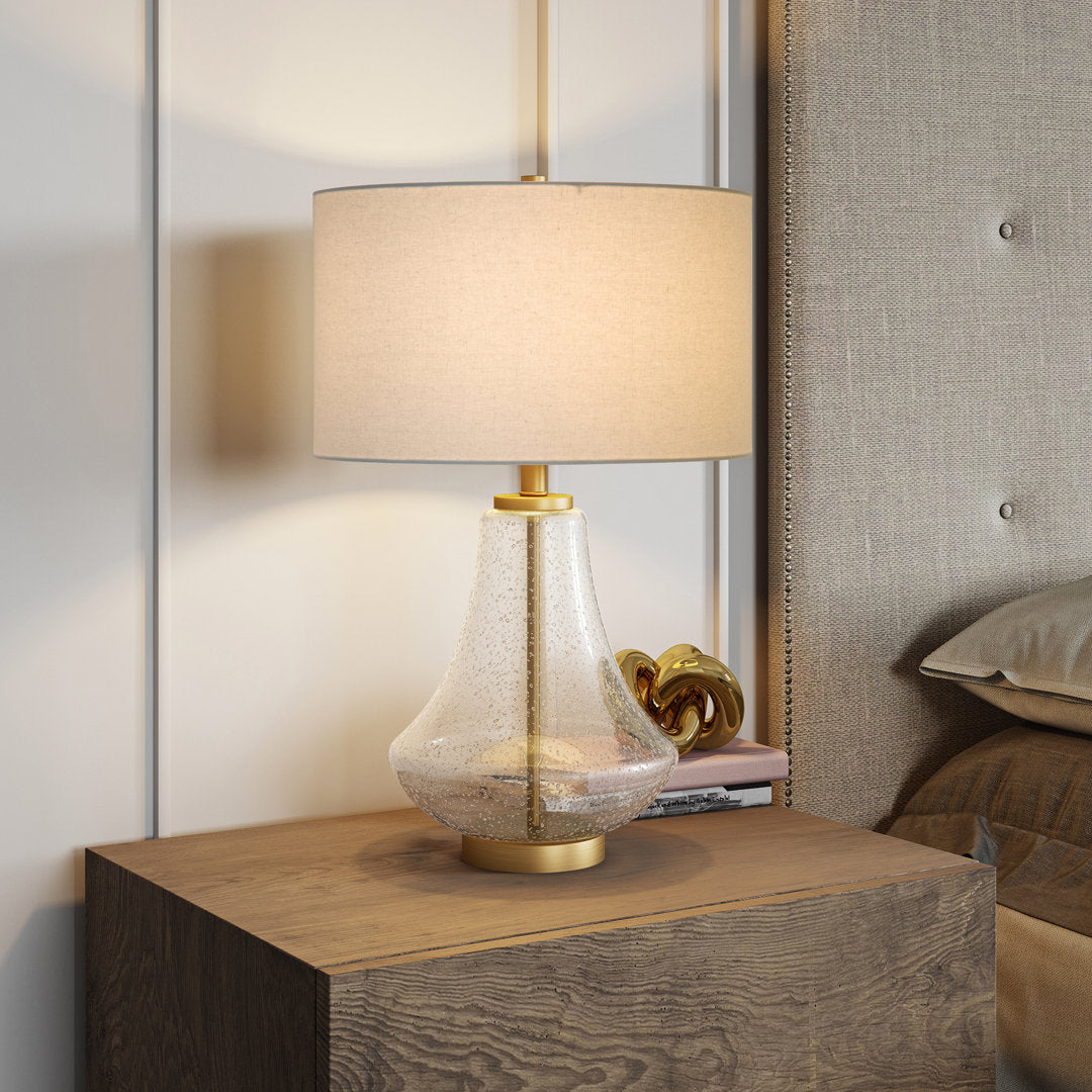 Avrianna 23" Table Lamp Highland Dunes Base Finish: Gold/Clear