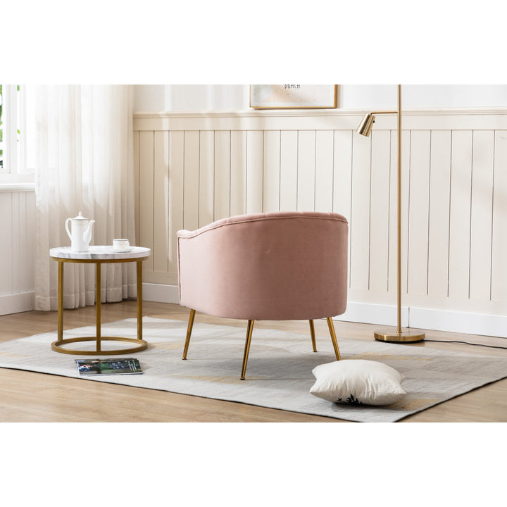 Murrow 28" W Tufted Velvet Armchair Willa Arlo™ Interiors Fabric: Pink Velvet