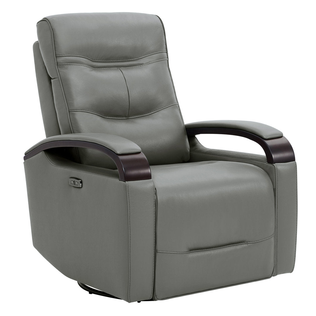 Elvina Genuine Leather Swivel Power Recliner Latitude Run® Upholstery Color: Haze