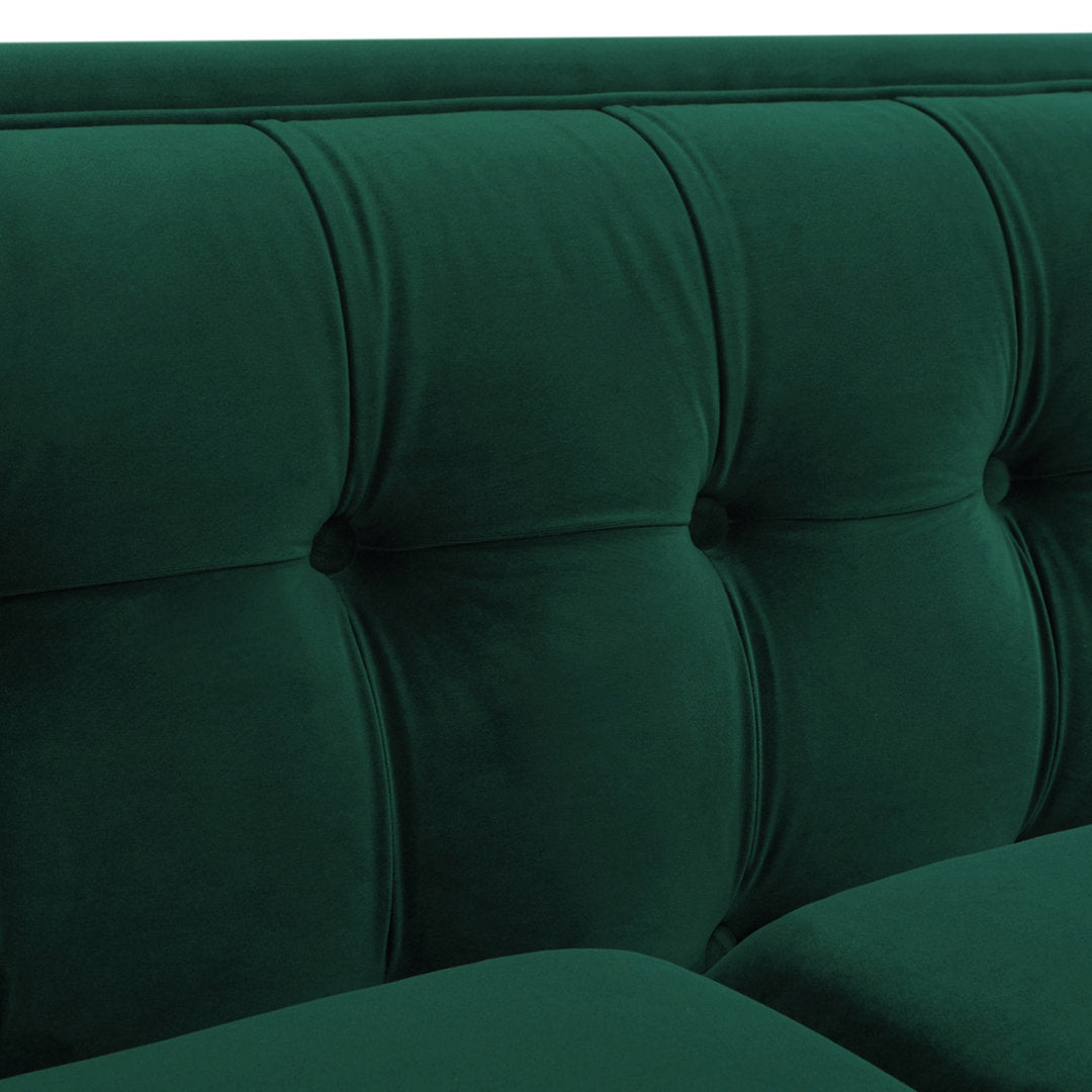 Allia 84" Tuxedo Arm Sofa Langley Street® Upholstery Color: Evergreen Velvet
