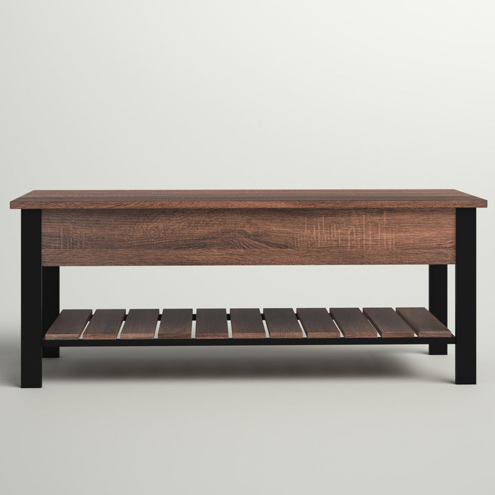 Hollen Storage Bench Three Posts™ Color: Chestnut