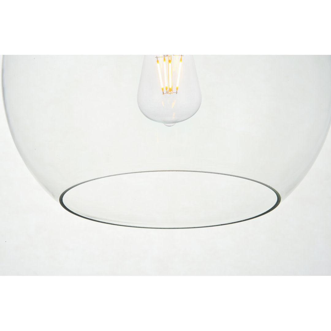 Snead 1 - Light Single Globe Pendant Mercury Row® Shade Color: Clear Size: 68" H x 7.9" W x 7.9" D Base Finish: Chrome