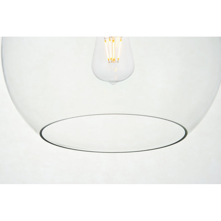 Snead 1 - Light Single Globe Pendant Mercury Row® Shade Color: Clear Size: 68" H x 7.9" W x 7.9" D Base Finish: Chrome