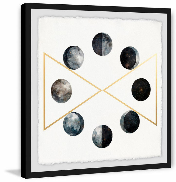 Phases of the Moon IV - Picture Frame Graphic Art Print Wrought Studio™ Size: 32" H x 32" W x 1.5" D