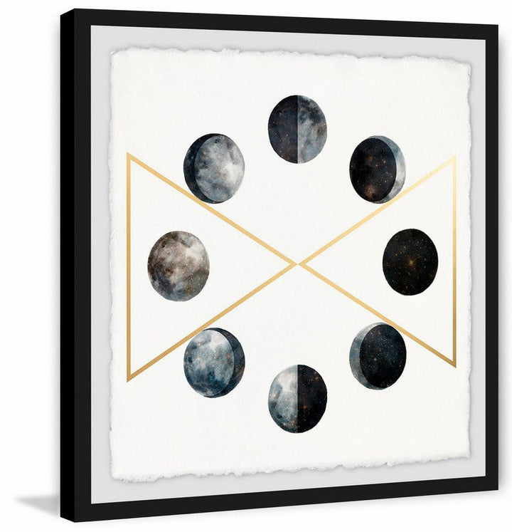 Phases of the Moon IV - Picture Frame Graphic Art Print Wrought Studio™ Size: 32" H x 32" W x 1.5" D