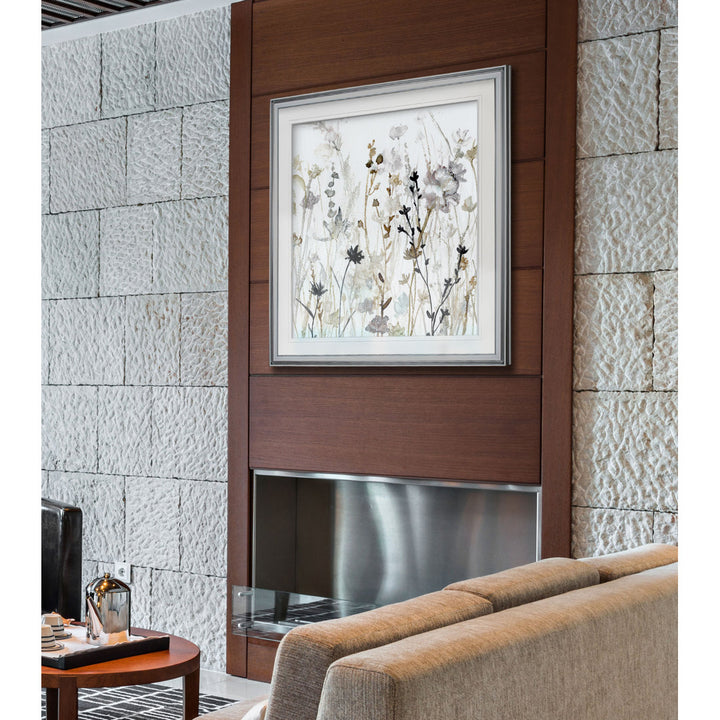 Wildflower Mist II - Painting Print Lark Manor™ Size: 23" H x 23" W x 1.5" D Format: Silver Framed