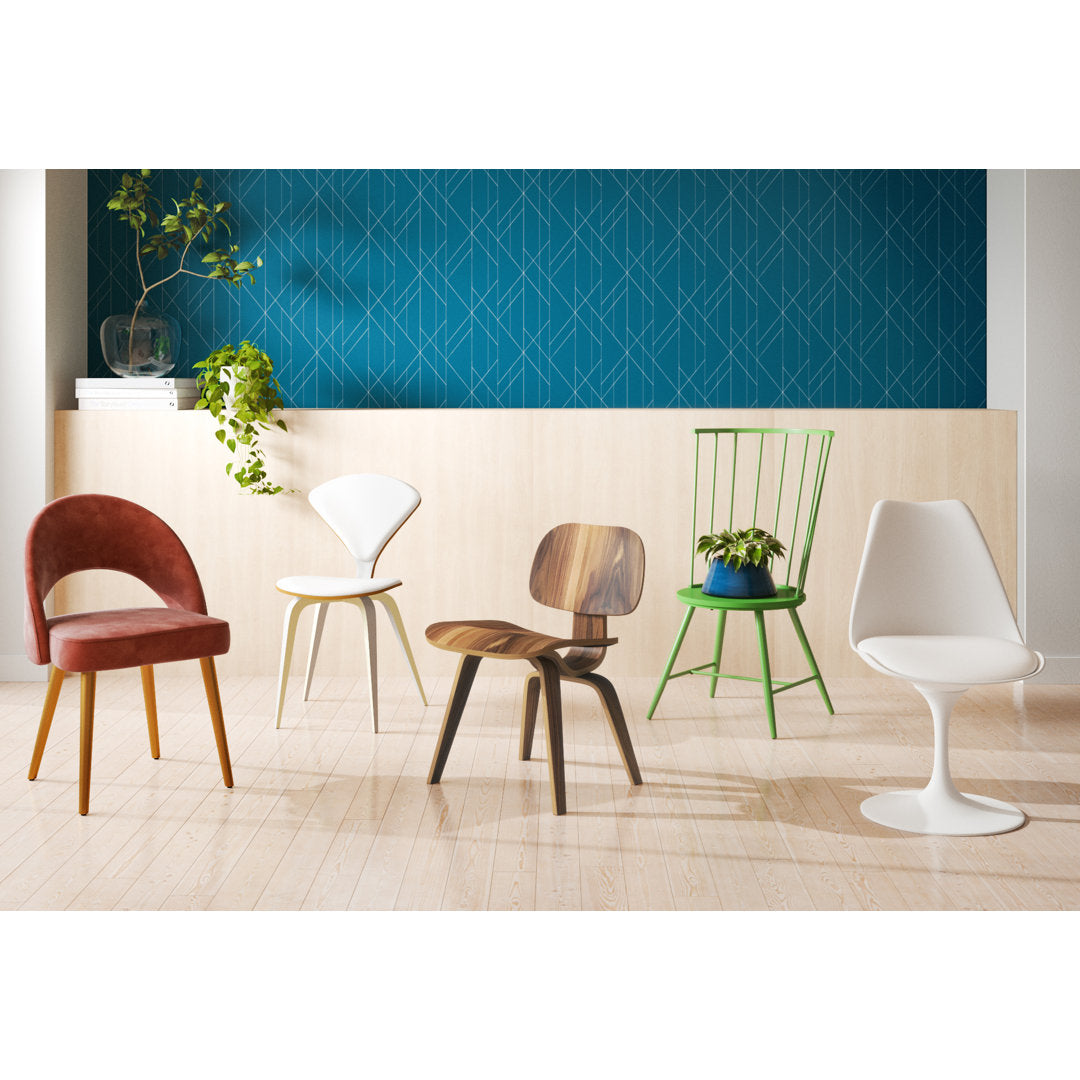 Kennamer Metal Slat Back Side Chair (Set of 2) Laurel Foundry Modern Farmhouse® Color: Green Meadow