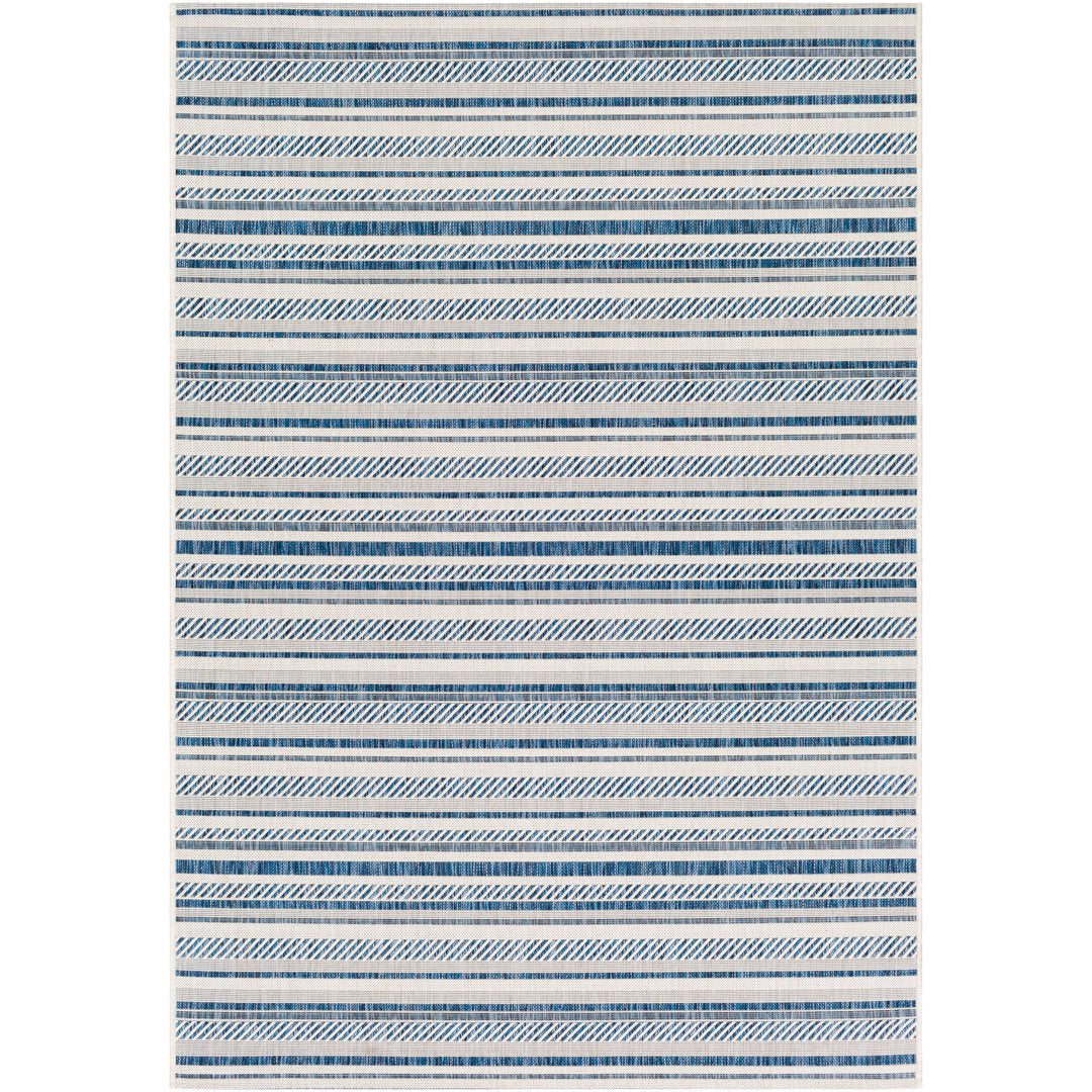 Bellino Striped Denim Indoor/Outdoor Area Rug Beachcrest Home™ Rug Size: Rectangle 4'3" x 5'11"