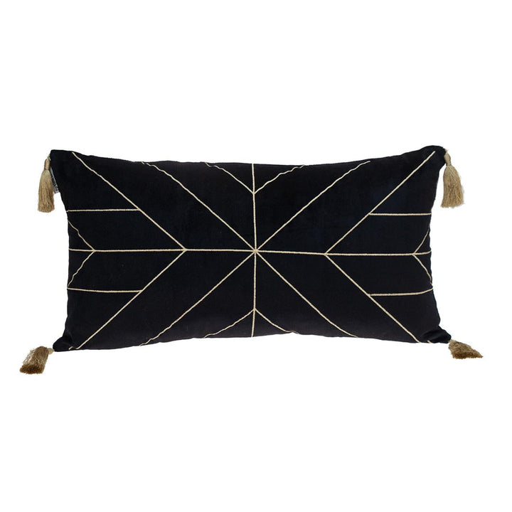 Rectangular Velvet Pillow Cover & Insert HomeRoots Color: Black