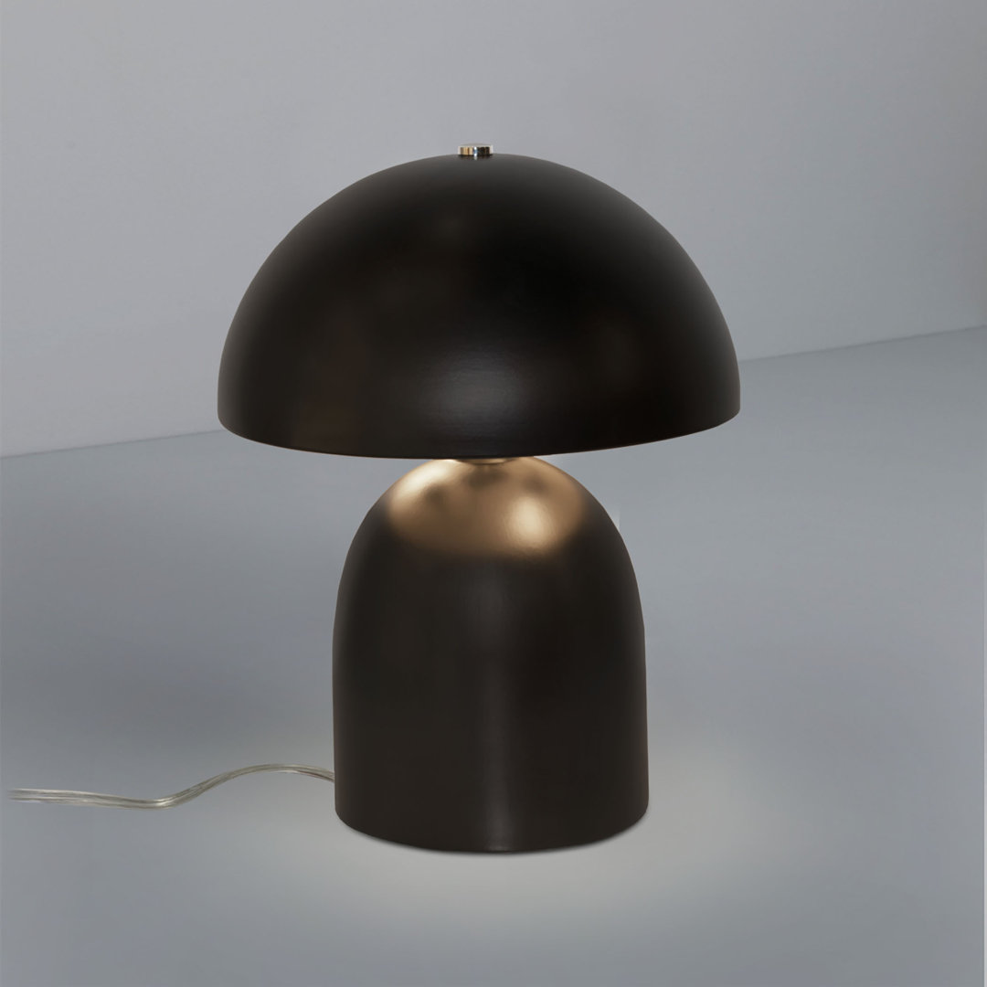 Percy Ceramic Table Lamp AllModern Base Finish: Carbon Matte Black