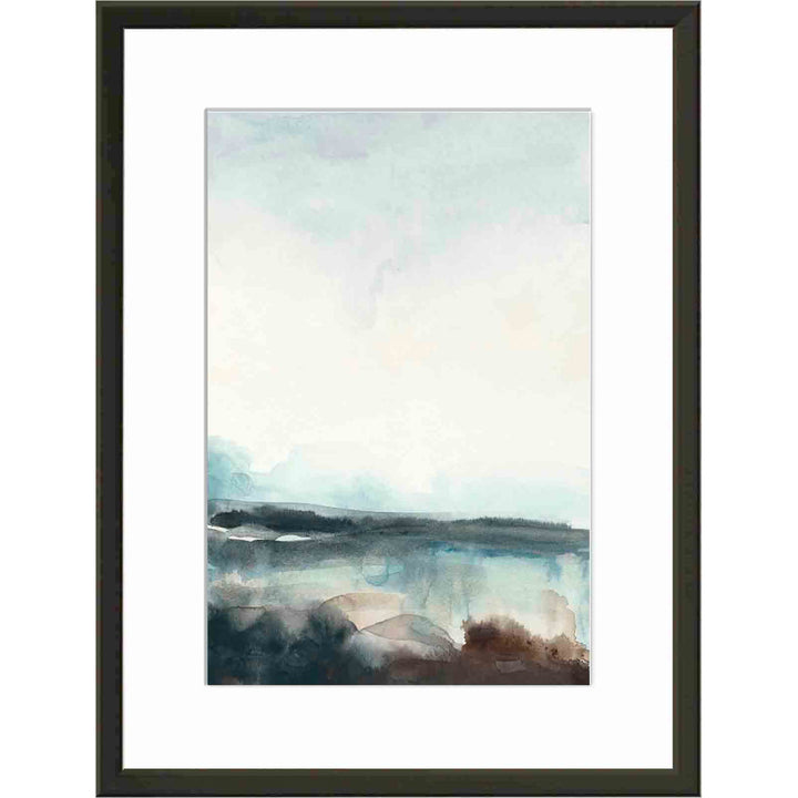 Horizon Flow I by June Erica Vess - Picture Frame Painting Wade Logan® Frame Color: Espresso Size: 24"H x 36"W