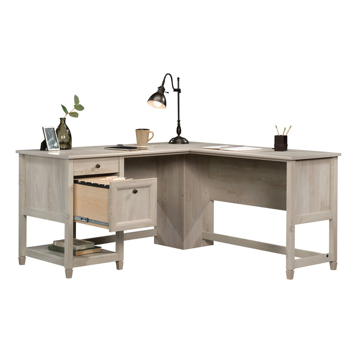 Gunalda L-Shape Executive Desk Red Barrel Studio® Color: Chalked Chestnut