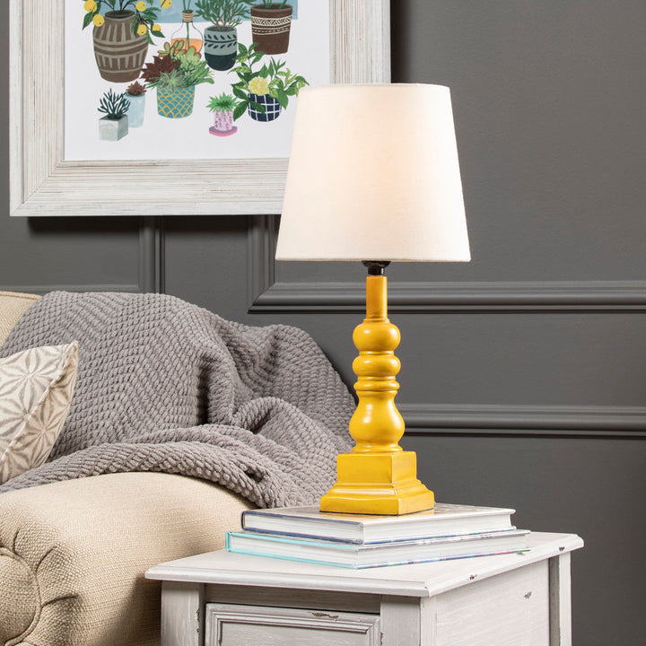 Whittier 19" Resin Table Lamp Ophelia & Co. Base Color: Yellow, Shade Color: White