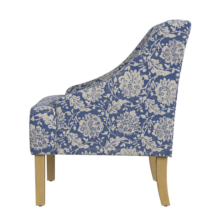 Adona Accent Chair Mistana™ Fabric: Blue Floral 100% Polyester,